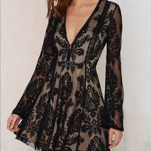 Honey Punch black lace dress from Nasty Gal